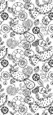 Rolgordijn verduisterend Getekende vruchten