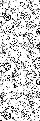 Rolgordijn verduisterend Getekende vruchten