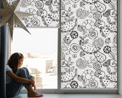 Rolgordijn verduisterend Getekende vruchten