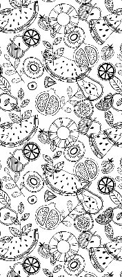 Rolgordijn verduisterend Getekende vruchten