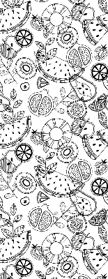 Rolgordijn verduisterend Getekende vruchten