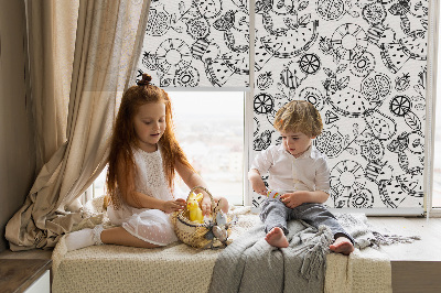 Rolgordijn verduisterend Getekende vruchten