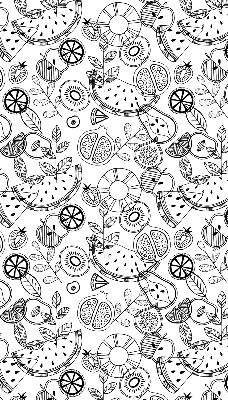 Rolgordijn verduisterend Getekende vruchten