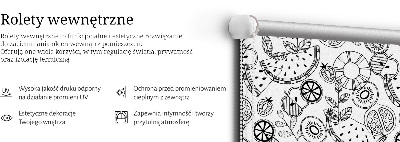 Rolgordijn verduisterend Getekende vruchten