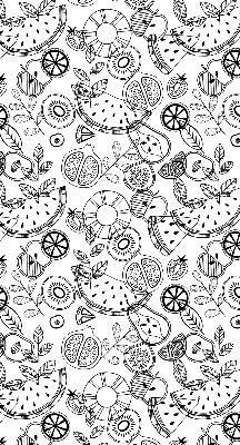 Rolgordijn verduisterend Getekende vruchten