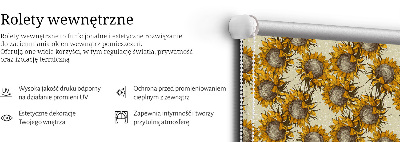 Rolgordijn voor het raam Zonnebloem