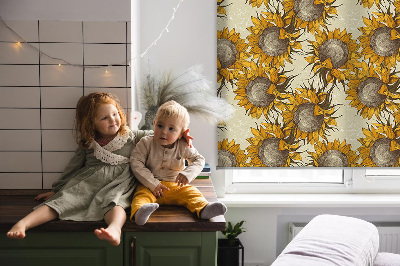 Rolgordijn voor het raam Zonnebloem