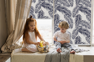 Rolgordijn voor het raam Varenbladeren