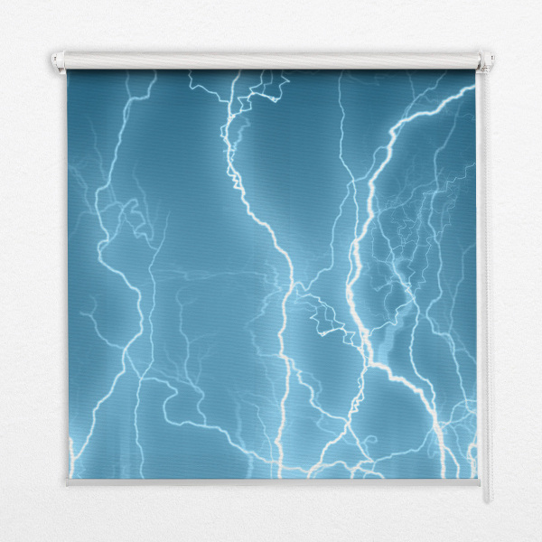 Rolgordijn voor het raam Bliksem