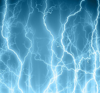 Rolgordijn voor het raam Bliksem