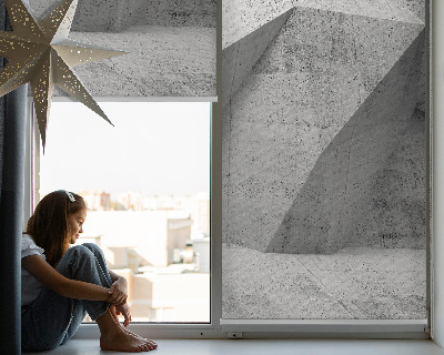 Rolgordijn voor het raam 3D stenen muur