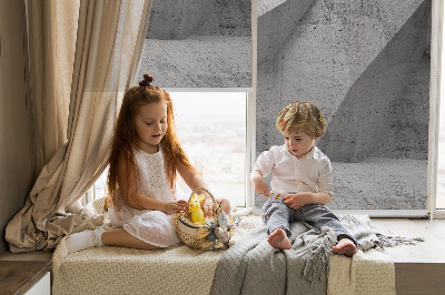 Rolgordijn voor het raam 3D stenen muur