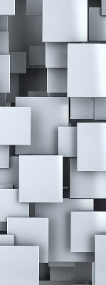 Rolgordijn verduisterend Grijze 3D-vierkanten