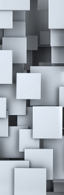 Rolgordijn verduisterend Grijze 3D-vierkanten