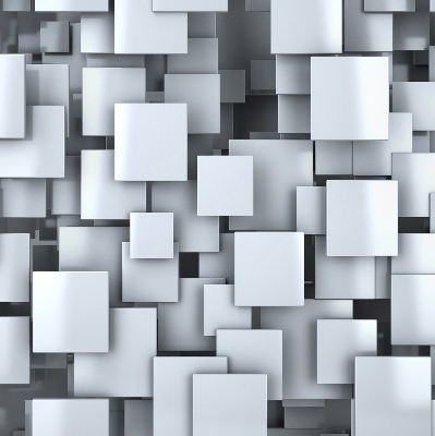 Rolgordijn verduisterend Grijze 3D-vierkanten