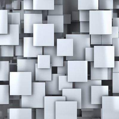 Rolgordijn verduisterend Grijze 3D-vierkanten