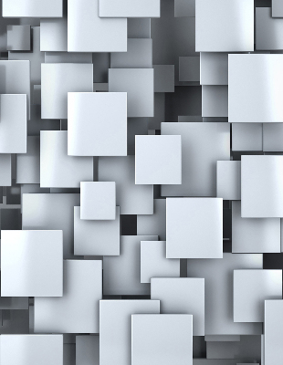 Rolgordijn verduisterend Grijze 3D-vierkanten