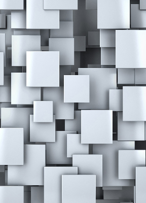 Rolgordijn verduisterend Grijze 3D-vierkanten