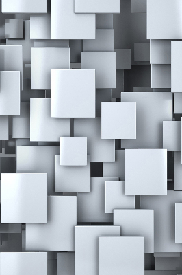 Rolgordijn verduisterend Grijze 3D-vierkanten