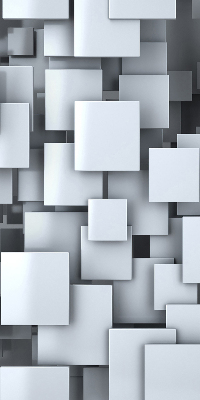 Rolgordijn verduisterend Grijze 3D-vierkanten