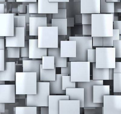 Rolgordijn verduisterend Grijze 3D-vierkanten