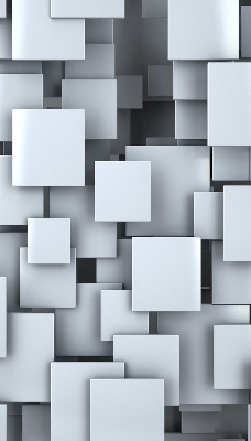 Rolgordijn verduisterend Grijze 3D-vierkanten