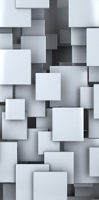 Rolgordijn verduisterend Grijze 3D-vierkanten