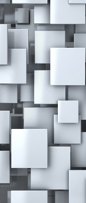 Rolgordijn verduisterend Grijze 3D-vierkanten