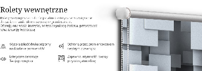 Rolgordijn verduisterend Grijze 3D-vierkanten