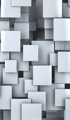 Rolgordijn verduisterend Grijze 3D-vierkanten