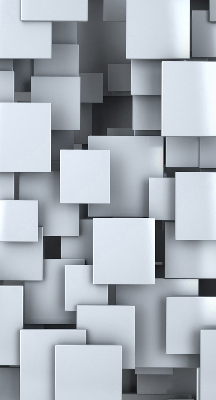 Rolgordijn verduisterend Grijze 3D-vierkanten