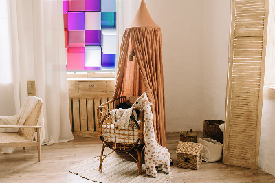 Rolgordijn voor het raam Kleurrijke 3D-kubussen