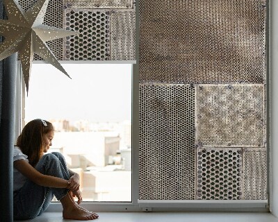 Rolgordijn verduisterend Metalen wand