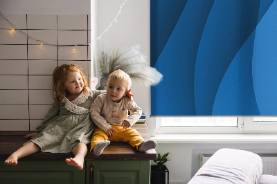 Rolgordijn verduisterend Blauwe golven