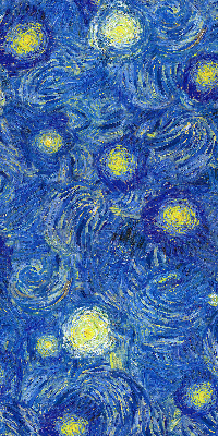 Rolgordijn voor het raam Geschilderd blauw schilderij