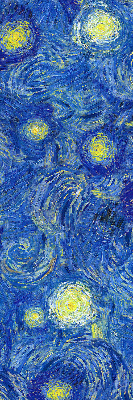 Rolgordijn voor het raam Geschilderd blauw schilderij