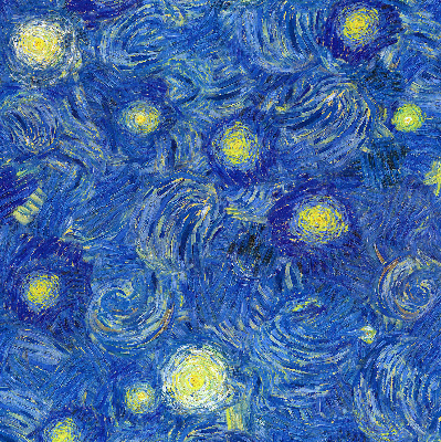 Rolgordijn voor het raam Geschilderd blauw schilderij