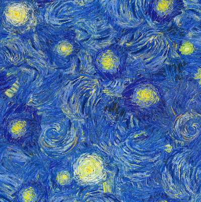 Rolgordijn voor het raam Geschilderd blauw schilderij