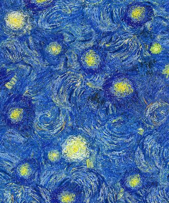 Rolgordijn voor het raam Geschilderd blauw schilderij