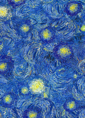 Rolgordijn voor het raam Geschilderd blauw schilderij