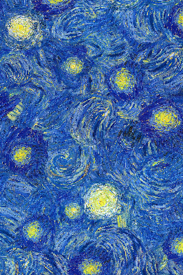 Rolgordijn voor het raam Geschilderd blauw schilderij