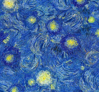 Rolgordijn voor het raam Geschilderd blauw schilderij