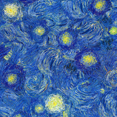 Rolgordijn voor het raam Geschilderd blauw schilderij