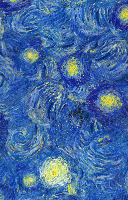 Rolgordijn voor het raam Geschilderd blauw schilderij