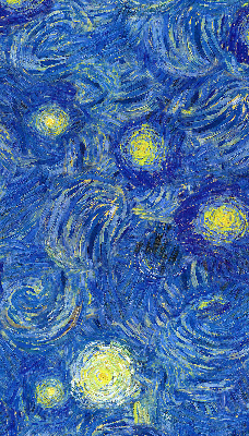 Rolgordijn voor het raam Geschilderd blauw schilderij