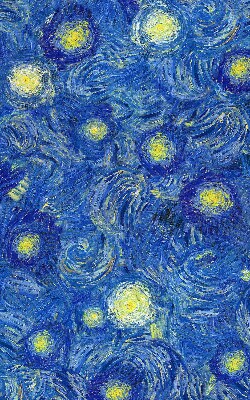 Rolgordijn voor het raam Geschilderd blauw schilderij