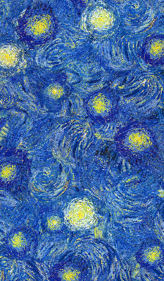 Rolgordijn voor het raam Geschilderd blauw schilderij