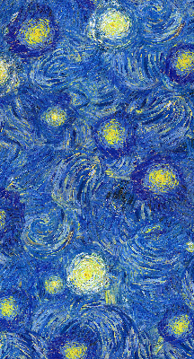 Rolgordijn voor het raam Geschilderd blauw schilderij