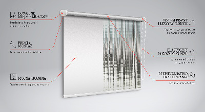 Rolgordijn voor het raam Spiegelabstractie