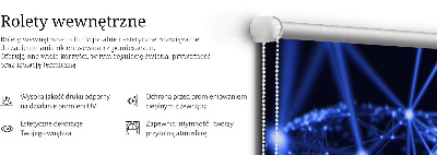 Rolgordijn verduisterend Blauwe stippen verbonden door lijnen